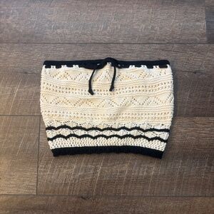 Hollister Crochet Strapless Tube Top Sz XS